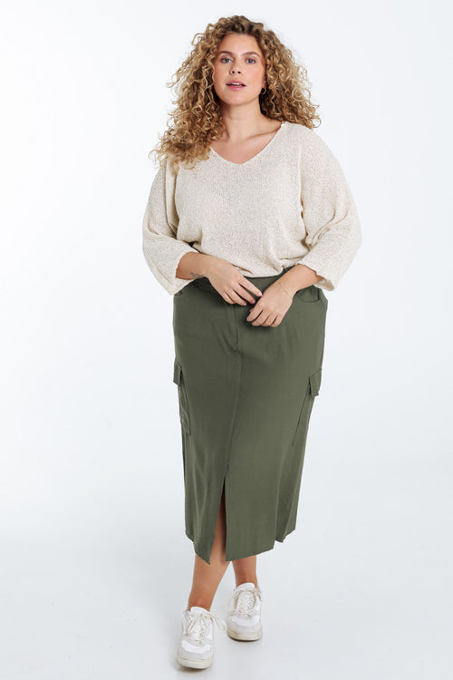 Boxförmiger Pullover aus Baumwolle mit Lurex-Paprika-9