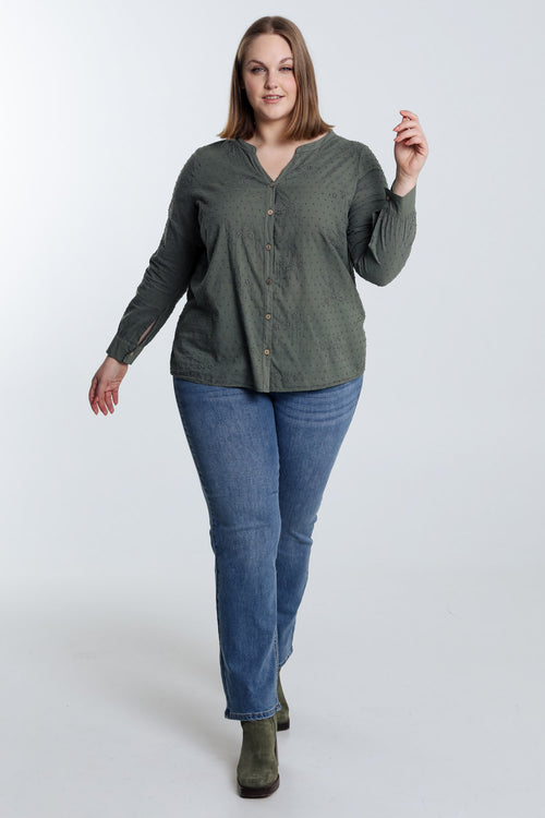 Baumwollbluse mit Stickereien     -Paprika-7