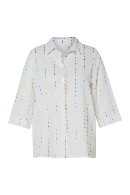 Hemd aus Baumwollgaze mit bunten Streifen-Paprika-10