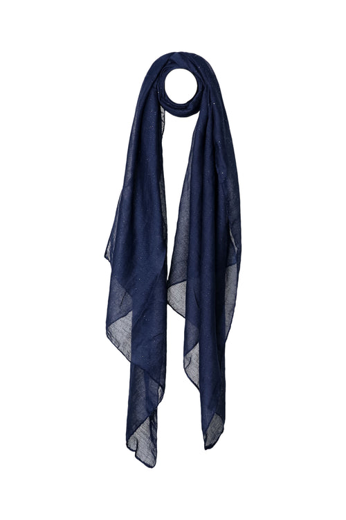 Foulard en viscose uni avec paillettes-Paprika-3