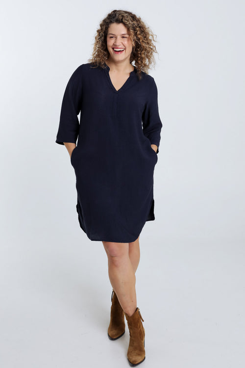 Einfarbiges Tunika-Kleid-Paprika-7