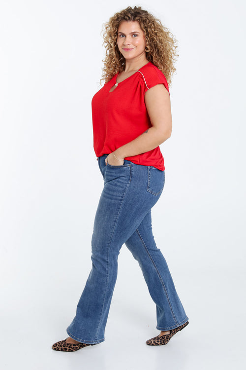 T-shirt bi-matière-Paprika-7