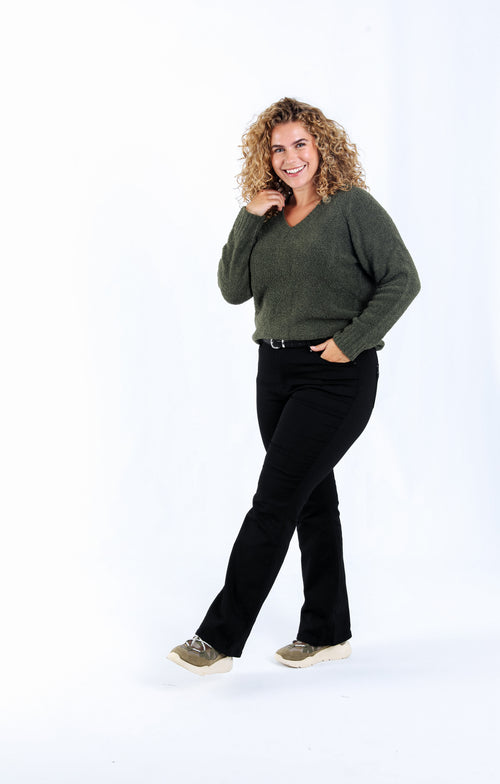 Pull maille bouclette uni-Paprika-5