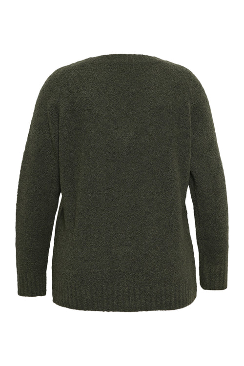 Pull maille bouclette uni-Paprika-8