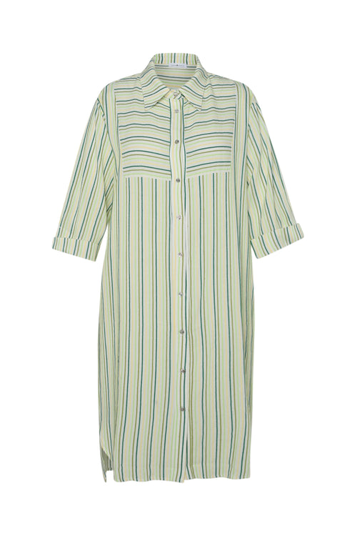 Gestreiftes Viskosehemdkleid-Paprika-10