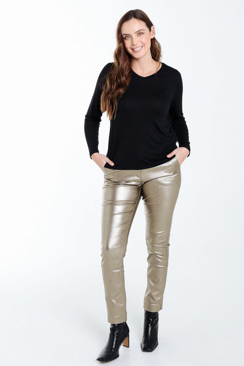 Unifarbenes Viskose-T-Shirt-Paprika-9