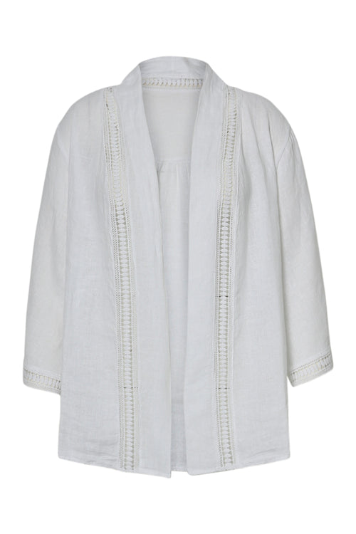 Leinenjacke mit durchbrochenem Detail-Paprika-10