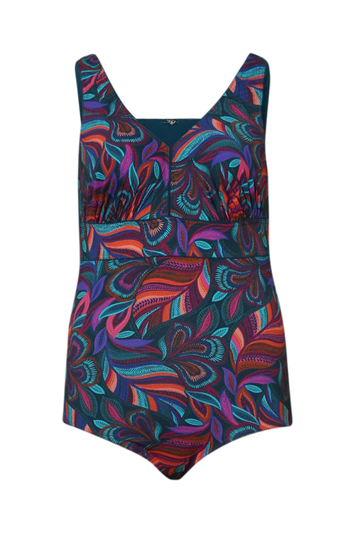 Maillot de bain imprimé floral-Paprika-10