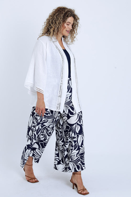 Leinenjacke mit durchbrochenem Detail-Paprika-9