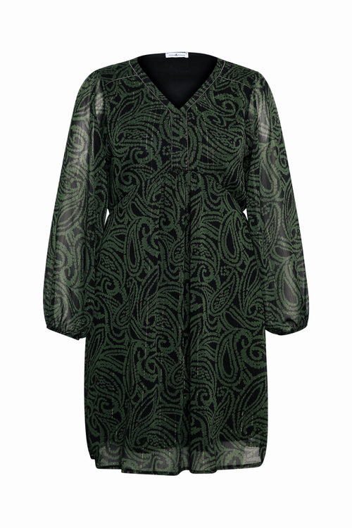 Kurzes Kleid mit folkloristischem Muster-Paprika-8
