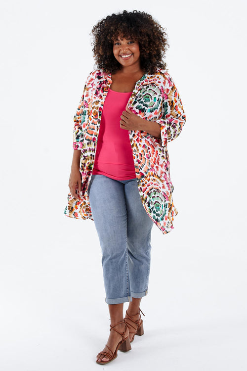 Chemise longue en viscose-Paprika-9