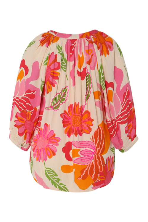 Bluse aus bedruckter Viskose-Paprika-11