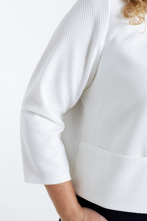 Glatte Wabenstrickjacke-Paprika-5