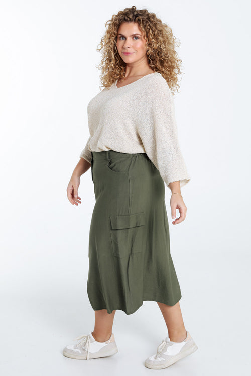 Boxförmiger Pullover aus Baumwolle mit Lurex-Paprika-8