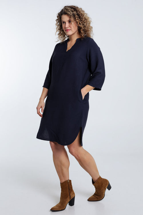 Einfarbiges Tunika-Kleid-Paprika-8