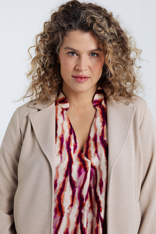 Einfarbige Bikerjacke-Paprika-5