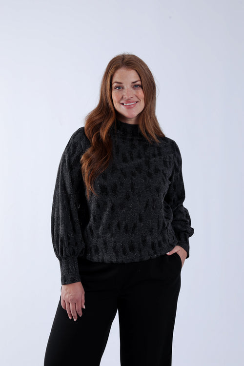 T-Shirt mit Animal-Print und Lurex-Paprika-1