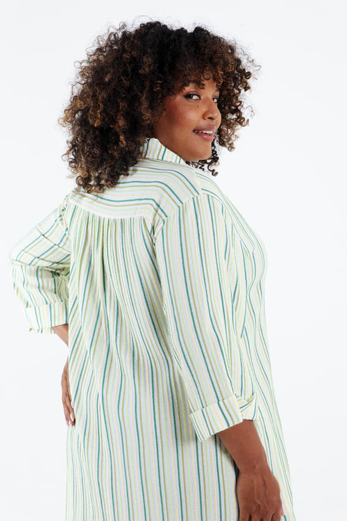 Gestreiftes Viskosehemdkleid-Paprika-6