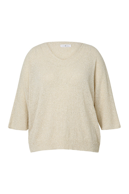 Boxförmiger Pullover aus Baumwolle mit Lurex-Paprika-10