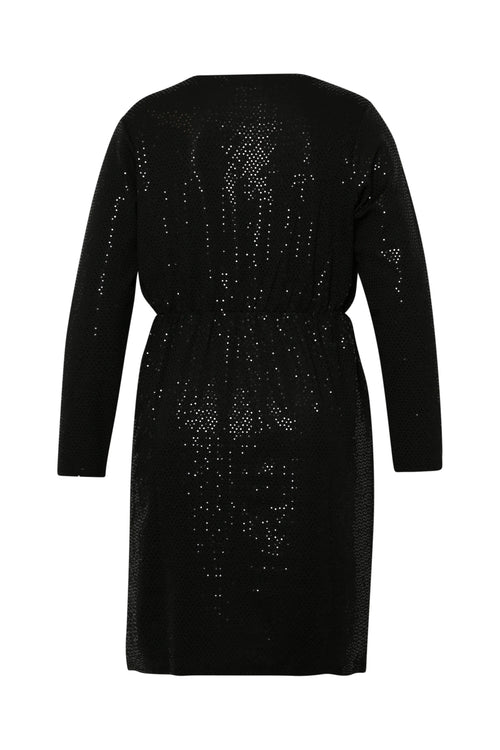 Kurzes Kleid mit Glitzereffekt-Paprika-9