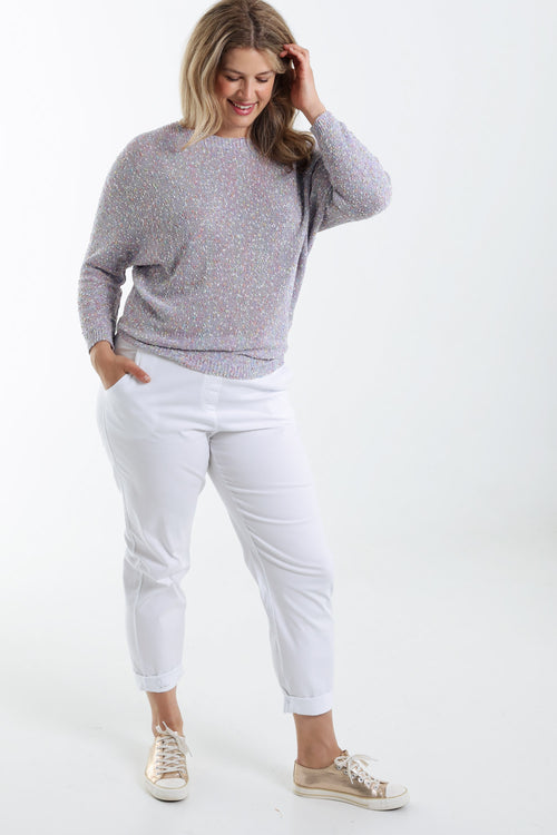 Pull maille fantaisie uni-Paprika-9