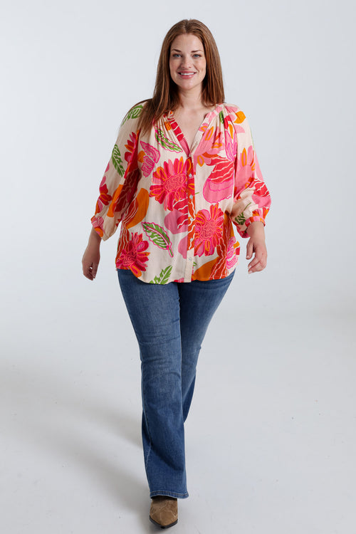 Bluse aus bedruckter Viskose-Paprika-9