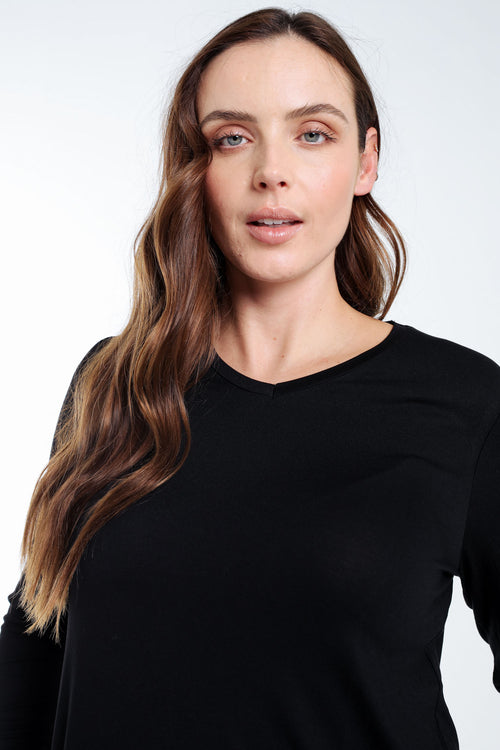 Unifarbenes Viskose-T-Shirt-Paprika-4