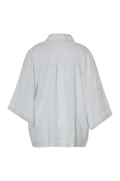 Leinenjacke mit durchbrochenem Detail-Paprika-11