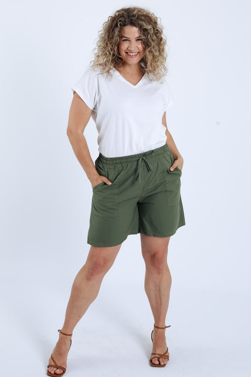 Einfarbige Baumwollshorts-Paprika-9