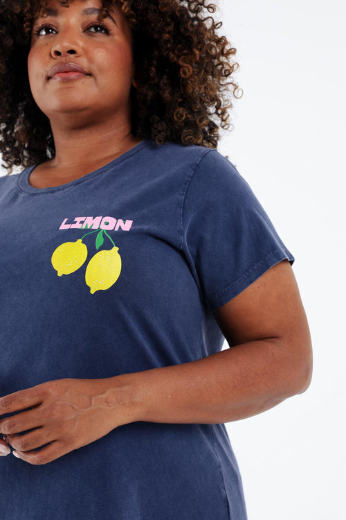 T-shirt aus Baumwolle mit Zitronenprint-Paprika-4
