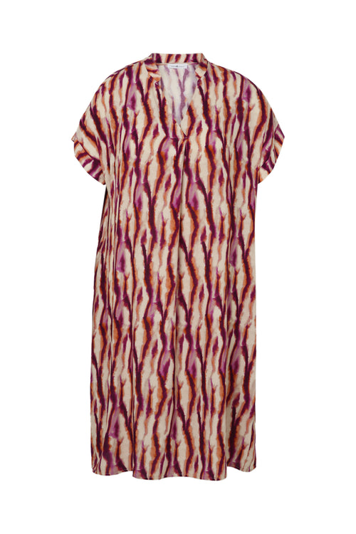 Kleid aus Viskose mit ethnischem Print-Paprika-10