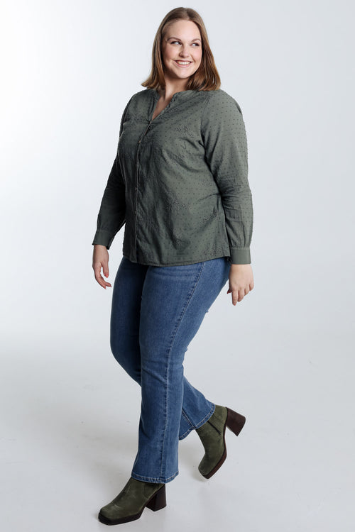 Baumwollbluse mit Stickereien     -Paprika-9