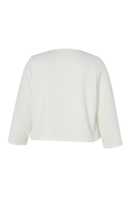 Glatte Wabenstrickjacke-Paprika-11