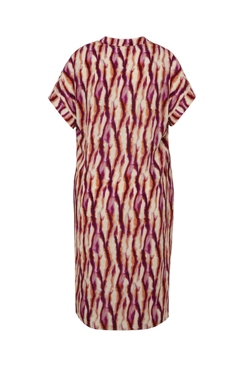 Kleid aus Viskose mit ethnischem Print-Paprika-11