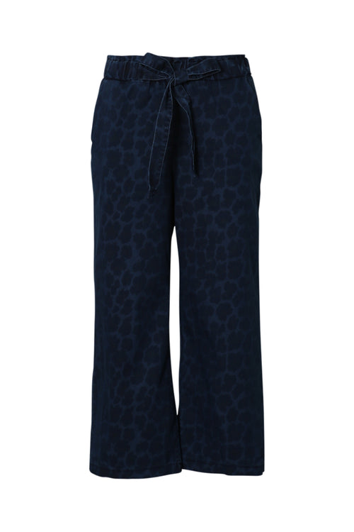 Jeans large 3/4 imprimé peau de bête-Paprika-10