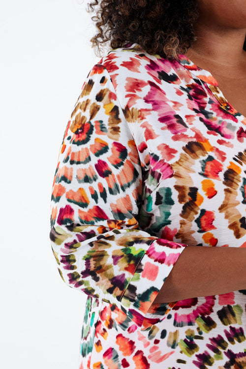 Chemise longue en viscose-Paprika-4