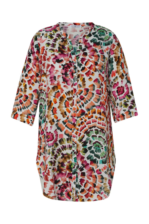 Chemise longue en viscose-Paprika-10