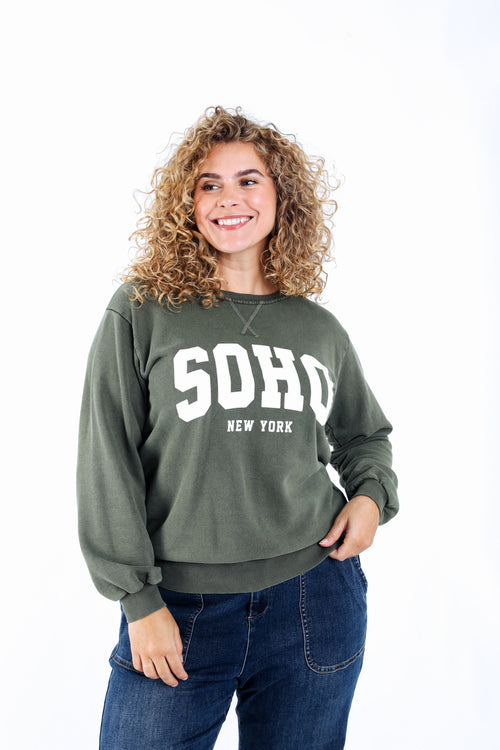 Sweat en coton imprimé Soho-Paprika-1