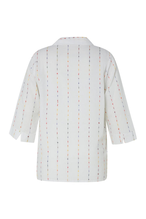 Hemd aus Baumwollgaze mit bunten Streifen-Paprika-11