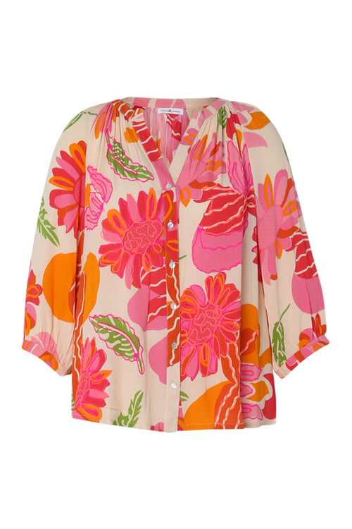 Bluse aus bedruckter Viskose-Paprika-10