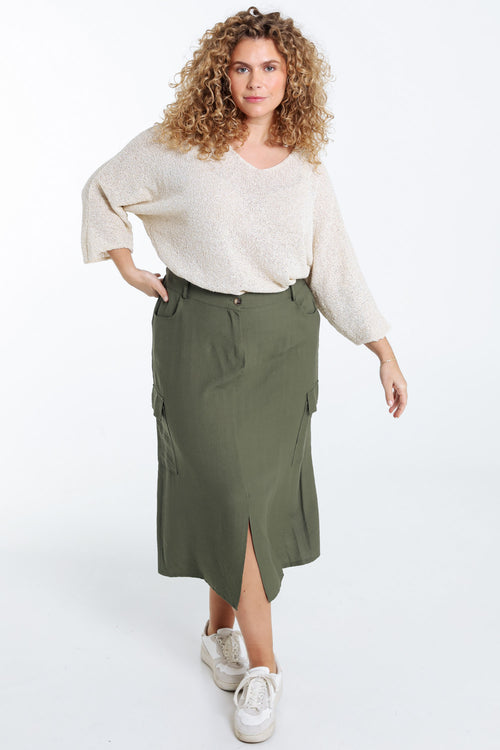 Boxförmiger Pullover aus Baumwolle mit Lurex-Paprika-7