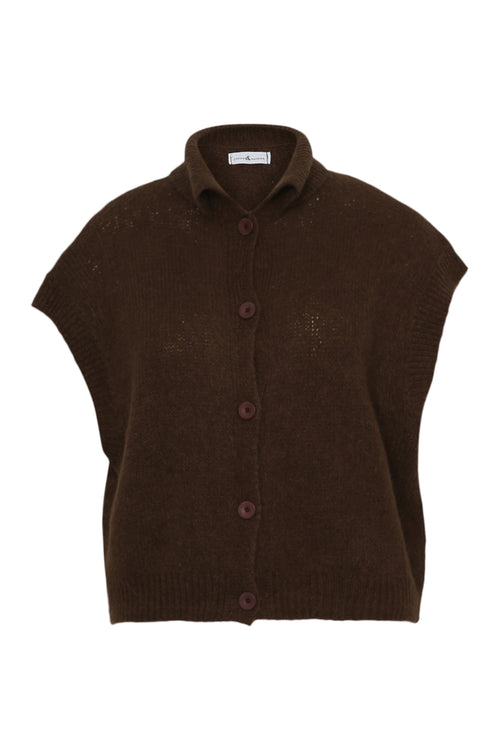 Uni kurzer Strickjacke-Paprika-7