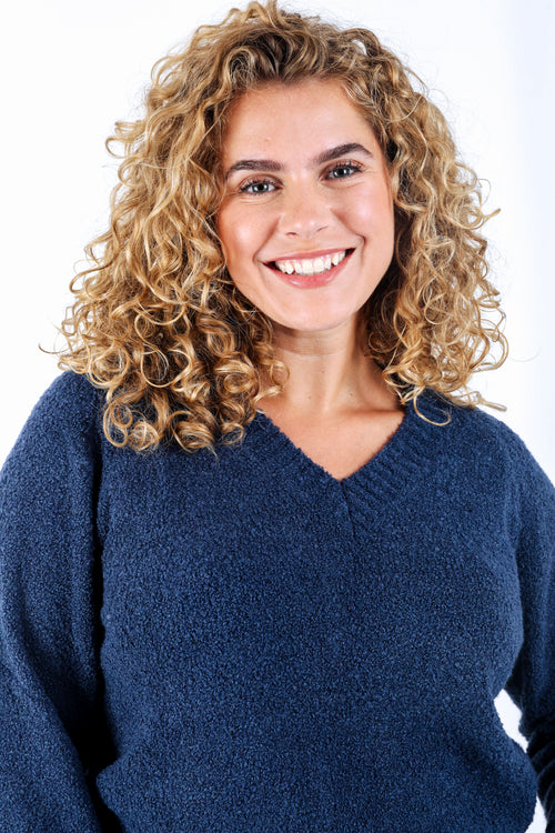 Pull maille bouclette uni-Paprika-3