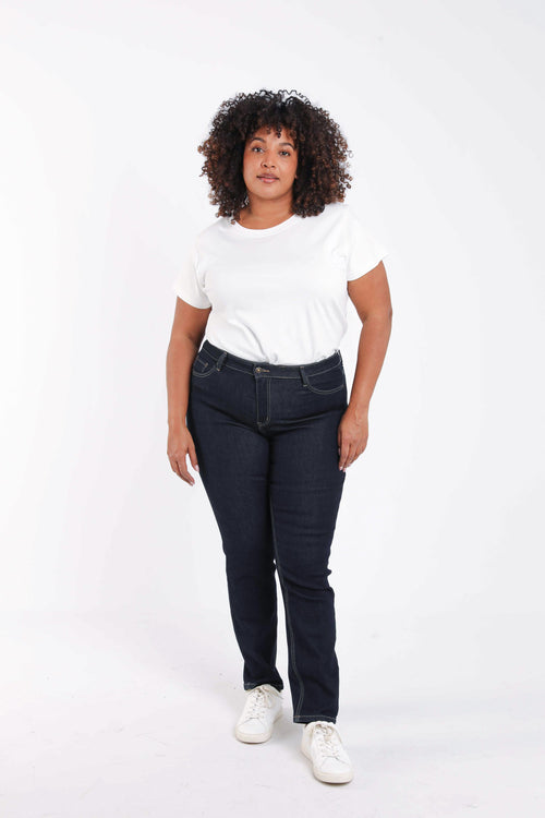 Slim-Fit-Jeans „Louise“ L32 mit 5 Taschen-Paprika-9