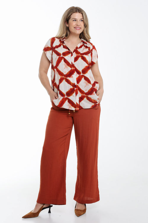 Bluse aus Viskose mit grafischem Druck-Paprika-9