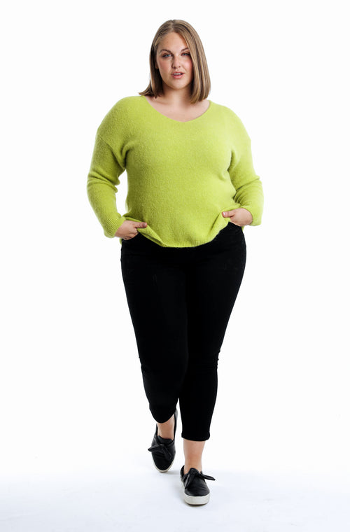 Pull avec alpaga uni-Paprika-5