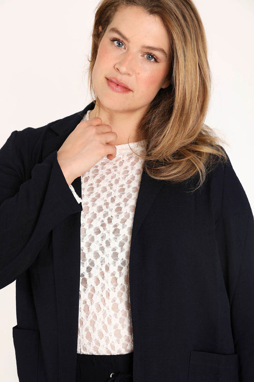 Weicher Blazer aus einfarbiger Viskose-Paprika-5