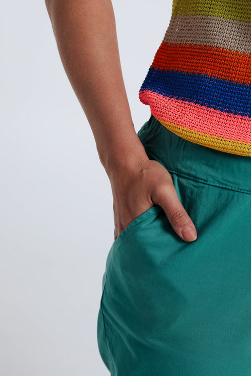 Unifarbene 7/8-Chinohose mit locker geschnittenen Hosenbeinen-Paprika-5