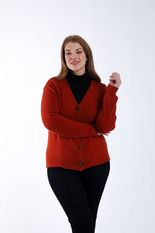 Cardigan uni-Paprika-2