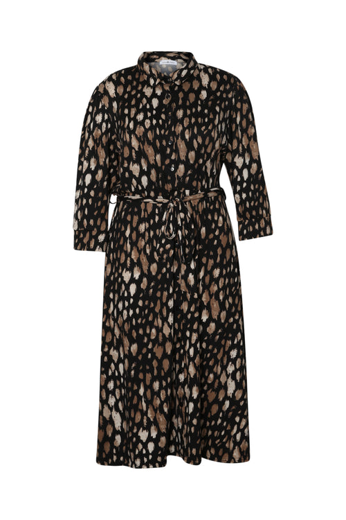Bedrucktes Hemdkleid mit Animal-Print-Paprika-9